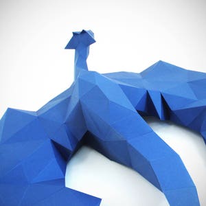 Dragon Papercraft, GOT papercraft, Gifts for Kids, Gifts for Children, Mythical Creature, Dragon, Low Poly image 3