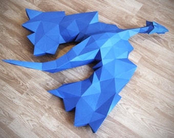 Dragon Papercraft, GOT papercraft, Gifts for Kids, Gifts for Children, Mythical Creature, Dragon, Low Poly
