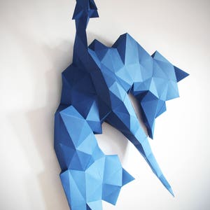 Dragon Papercraft, GOT papercraft, Gifts for Kids, Gifts for Children, Mythical Creature, Dragon, Low Poly image 2