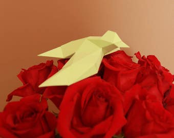 Bird Papercraft, Papercraft animal, Low poly papercraft, 3D model papercraft