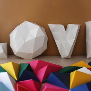 Love papercraft, DIY gift, Papercraft gift, Papercraft font