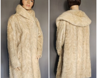 Real Pearl Mink Fur Coat, Real Fur Coat, Swing Fur Coat, Mink Fur Swing Coat