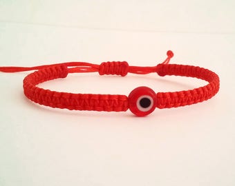 Red evil eye cord bracelet for Men Women Kids Teens- Red string bracelet - Unisex  Protection Bracelet -Kabbalah Amulet Bracelet