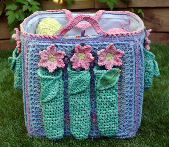 crochet work bag