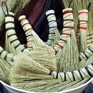 Unique Country Christmas Gift, Corn Whisk Broom, Turkey wing shape, farmhouse decor rustic housewarming gift, yule home decor hand tied