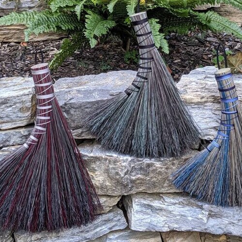 Whisk Hand Broom Handmade Housewarming Gift Under 30 GRAY Etsy