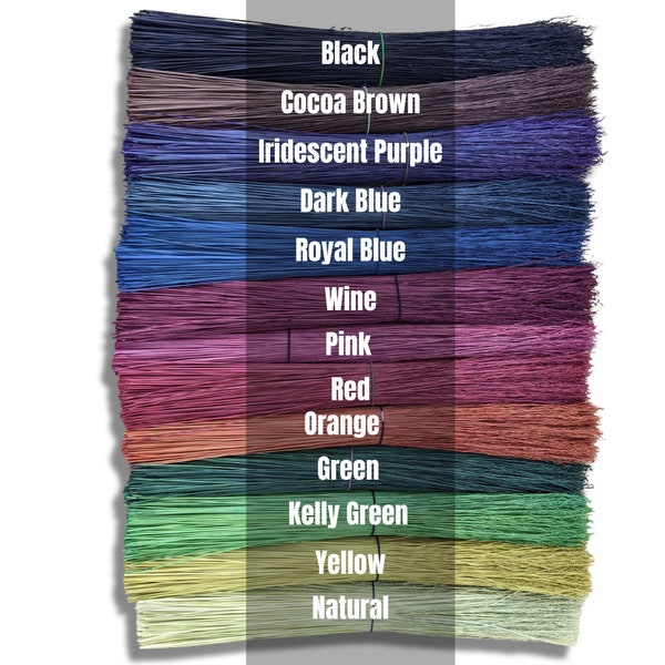 Broomcorn 16" 1/2 lb bundles, Rainbow of colors to choose from, Broom straw, Broom grass hurl, Broom Corn, Kitchen Witch Crafts and florals