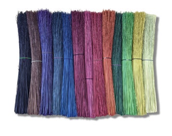 Broom corn for Sale 20" hand dyed 1/2 lb bundles, Known as Broom grass, broom straw, broom corn and Hurl, Make your own Broom & Witch Crafts