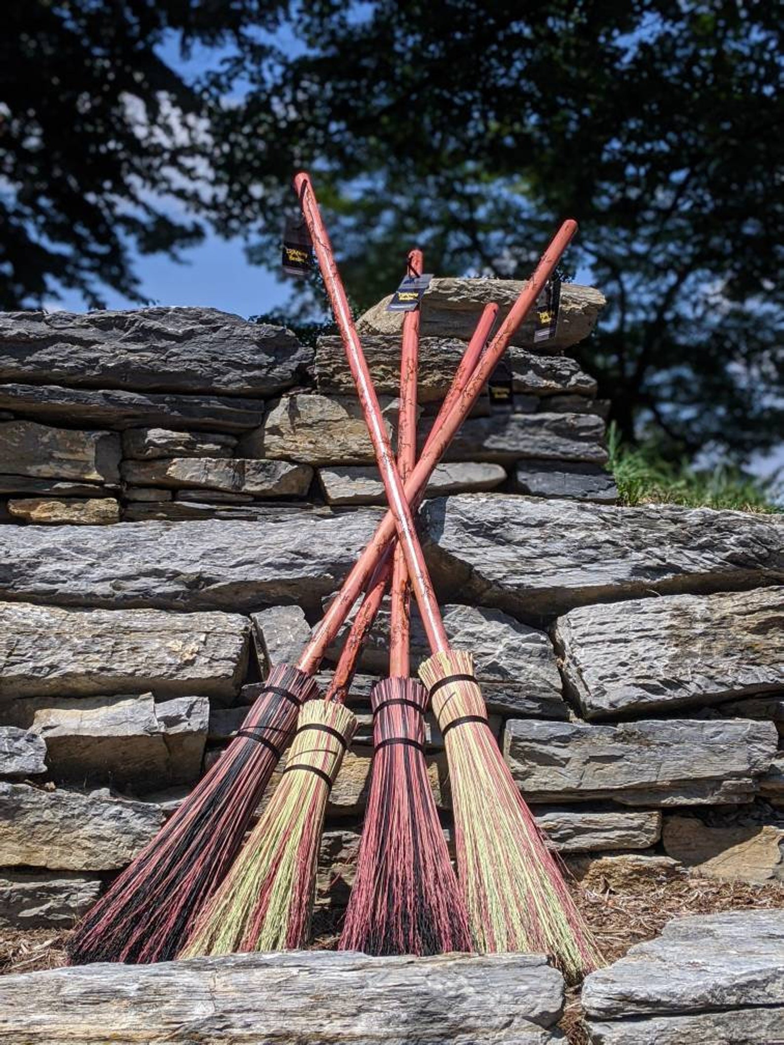 Pink Witches Broom Witch or Wizards Besom Lightning Fairies - Etsy