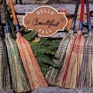 Decorative Kitchen Broom Pick your color Meckleys Brilliant Brooms Handmade corn brooms Rainbow housewarming gift Garage Corn Broom Porch