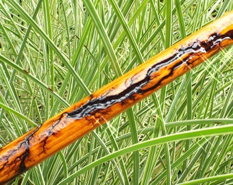 Orange Halloween Witch Broom: Hand-Dyed Besom Altar Decor
