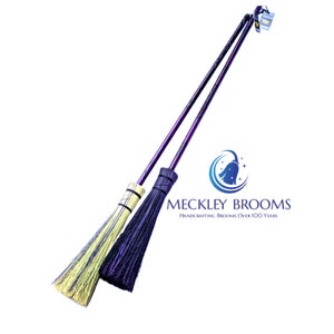 Purple Halloween Witch Broom: Amethyst Lavender Lightning Besom