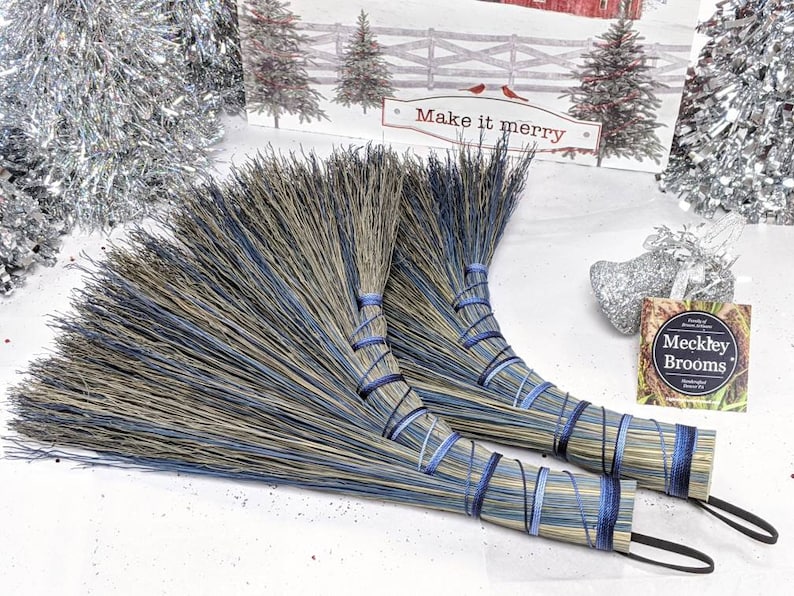 Whisk Hand Broom Handmade Housewarming Gift Under 30 GRAY Etsy