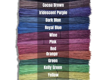 Broom corn for broom making, 16&quot; length 1/2 lb bundles, Colored Hand Dyed broomcorn or broom straw, Besom crafting & floral supplies
