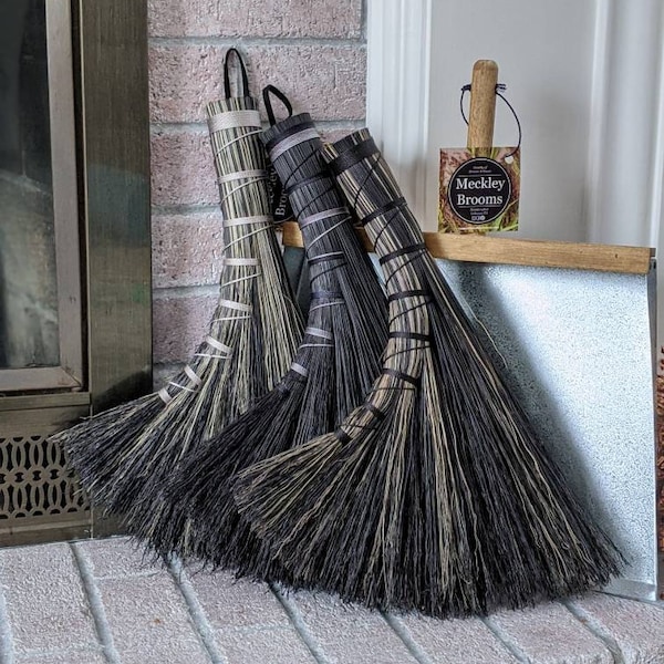 Black Turkey Wing Whisk Broom: Handmade Cottagecore Altar Decor
