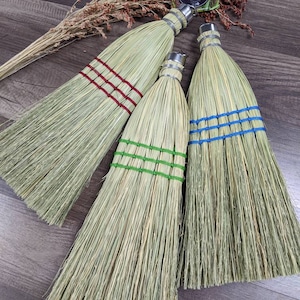 WHISK Broom, Natural Base Old Fashioned Corn Broom, Broomcorn, House Broom, Hand Broom Kitchen broom dust brush fireplace broom mantel broom
