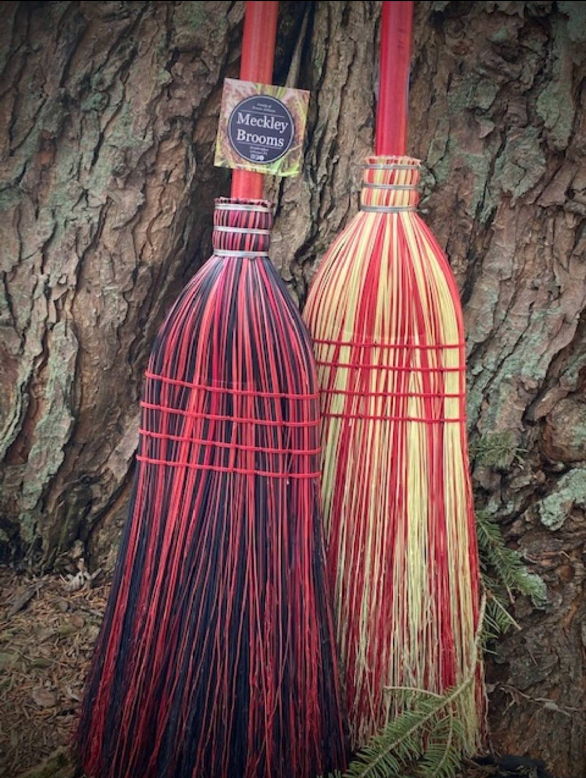 Meckleys Brilliant Brooms Pick Your Color Handmade Corn Broom Etsy
