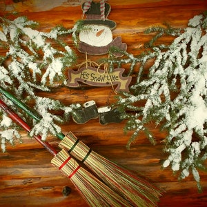 Festive Meckley&#39;s Lightning Besom Broom home decor Broom Winter solstice gift Yule decorations Mantel brush fireplace