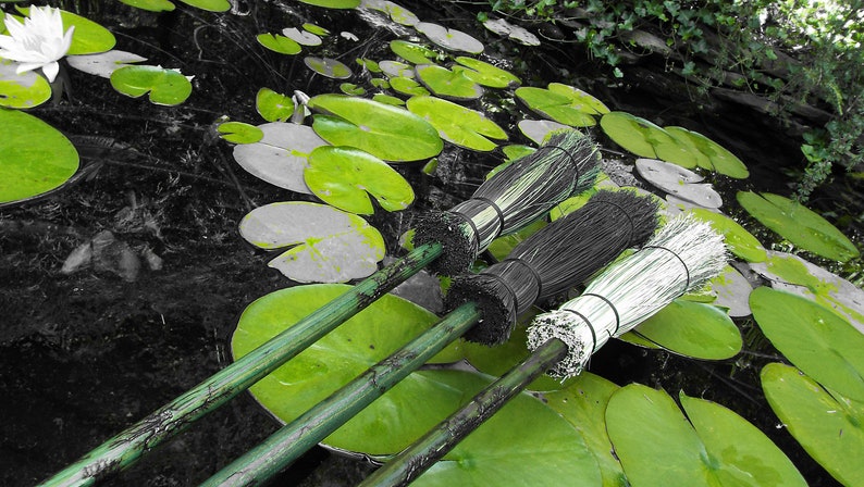 Green Witches Besom Broom Celtic Witches Broom Wizard Etsy