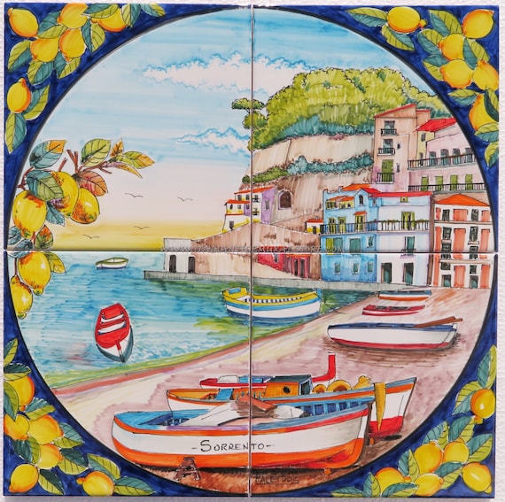 Tile Mural Sorrento View of Sorrento in Italy Tile Ceramic | Etsy