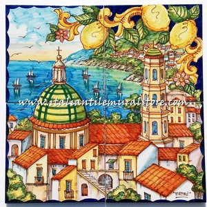 Amalfi Coast Country Landscapes - Italian Tile Mural Store Our tile scenes include tile murals of Italian countryside scenes theme tiles,