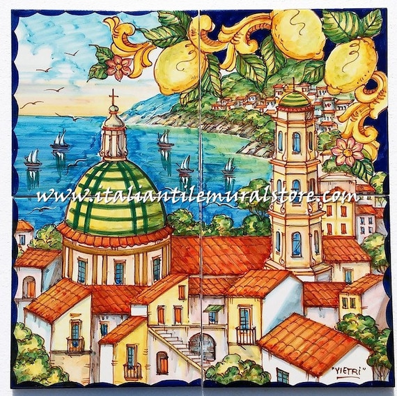 Amalfi Coast Country Landscapes Italian Tile Mural Store Our Etsy