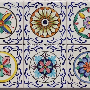 Decorative Ceramic Tile - Art Tile Set - Wonderful Handcrafted Tile - Original Italian Pattern - Ceramic Tiles - Wall Art - Hand Paint Tiles