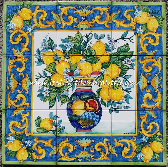 Tile Mural Tile Backsplash For Kitchen Wall Murals Etsy