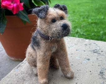 Needle Felt Sitting Border Terrier