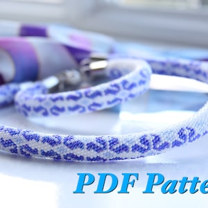 PDF Bead crochet pattern - Seed beads crochet pattern -  Bead crochet rope pattern - Blue cornflower - DIY Pattern - Handmade necklace