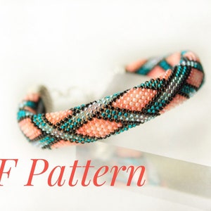 PDF Bead crochet pattern - Seed beads crochet pattern -  Bead crochet rope pattern - Plait Bracelet - DIY Pattern - Handmade necklace