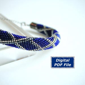 PDF Bead crochet pattern - Seed beads crochet pattern -  Bead crochet rope pattern - Minimalistic Bracelet - DIY Pattern - Handmade necklace