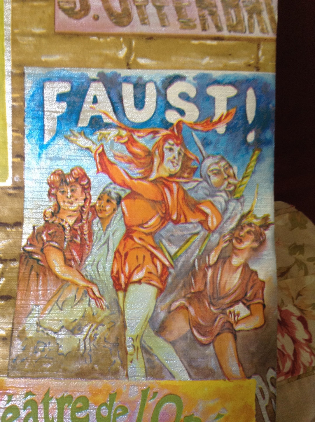 Vintage Wallpaper Rolls Textured Foil Classic European Opera Etsy