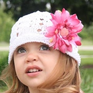 Hand-Knit Victoria Hat for Girls – Baby, Toddler & Child Sizes | Cotton Classic Yarn | Handmade Gift