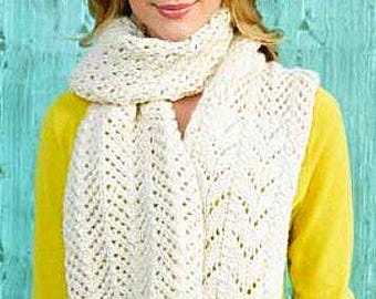 Elegant Scarf Knitting Pattern (PDF) – One Size, Intermediate Level | Timeless Design for a Classic, Cozy Accessory