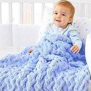 Baby Blanket Knitting Pattern | PDF | Easy Knit | Shadow Cable Design | Intermediate Level | Baby Shower Gift | Hand-Knit Keepsake