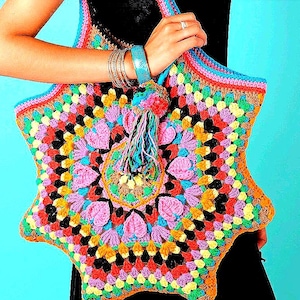 Vibrant & Stylish Crochet Project – A Fun and Colorful Design Using Paintbox Yarns Cotton Aran, Perfect for Adding a Bold and Playful Touch