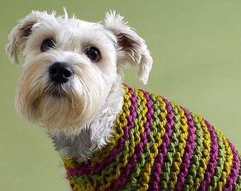 Dog Sweater Knitting Pattern PDF – Easy Knit for Beginners – Cozy Pet Sweater – Small to XL Sizes – DIY Dog Clothing