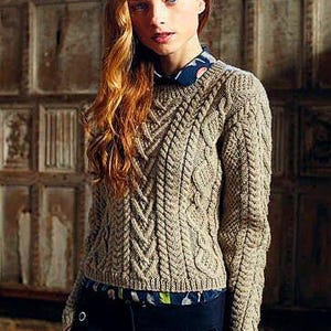 Knitting Pattern ~ PDF ~ Easy Knit ~ Beginner-Friendly ~ Cable Paneled Sweater ~ Handcrafted Cozy Sweater
