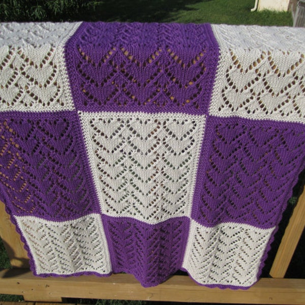 Baby Blanket ~ Knitting Pattern ~ PDF ~ Easy Knit Pattern ~ Baby Shower ~ Hand Knitt