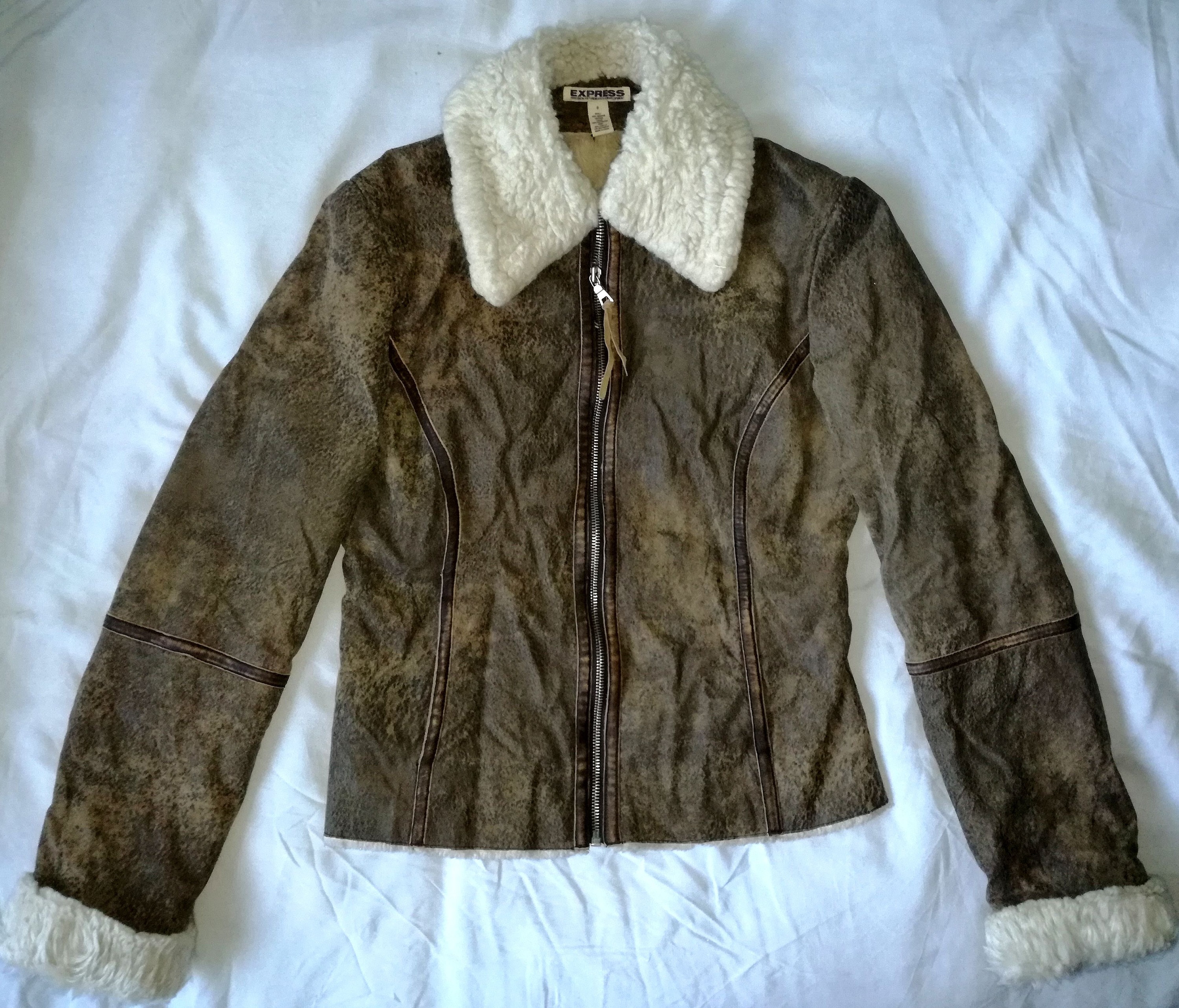 EXPRESS Sherpa Lined Slim Fit Vintage 