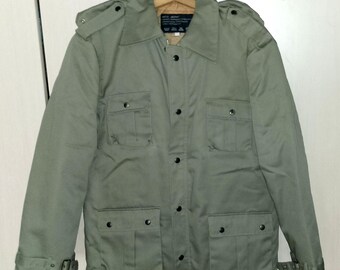 Dutch Army 80s NATO Olive Green Field Jacket, Quilt Liner, CWU, size 56 / 2XL