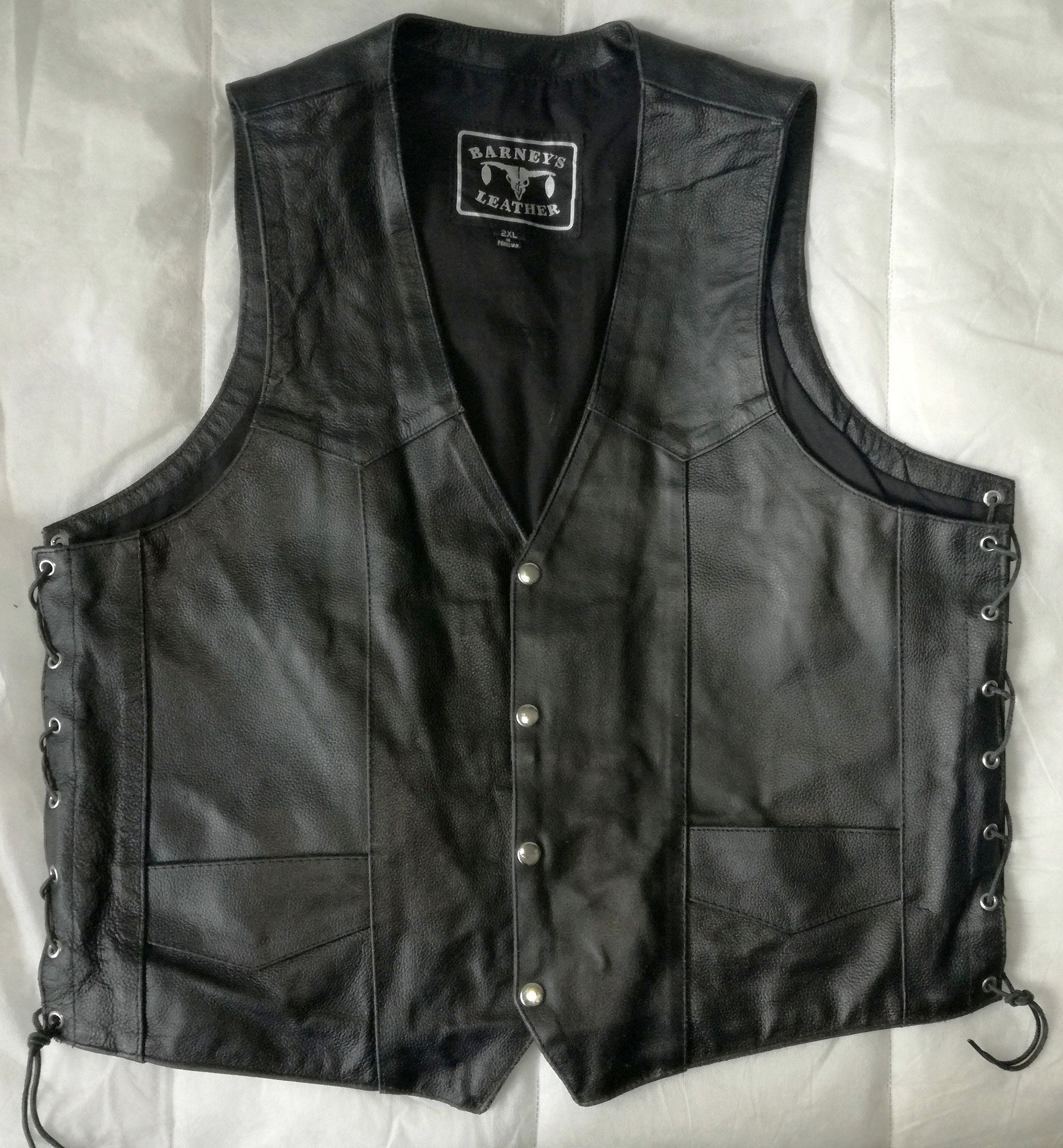 barneys leather vest