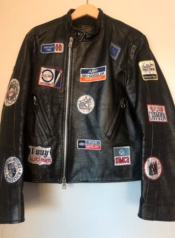 LEE TREVOR Rare Vintage 80s PATCHED Motorcycle Bik