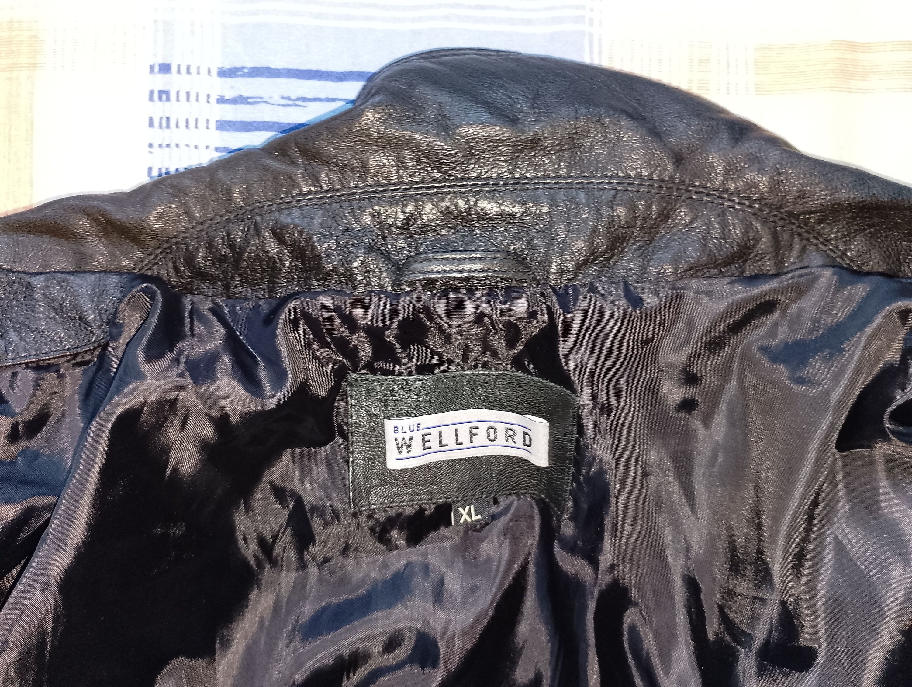 Blue Wellford Varus Double Breasted Slim Fit Motorcycle Biker Rocker Chopper Rider Black Sheep Leather Zipped Jacket Size XL Etsy