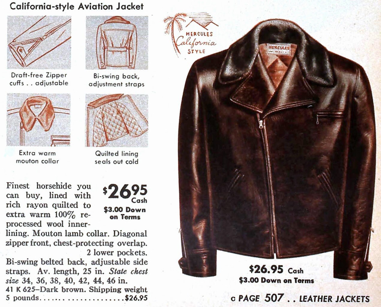 sears mens leather jackets