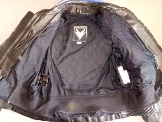 FRANK THOMAS British Motorcycle Biker Racer Zipped Heavy Cowhide FRANK THOMAS British Motorcycle Biker Racer Zipped Heavy Cowhide