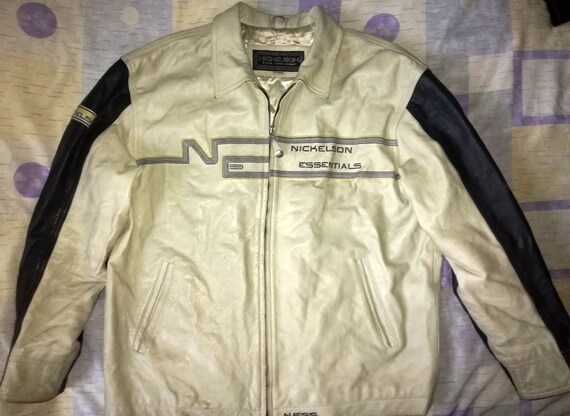 Nickelson Essentials Grey Black Leather Biker Jacket Size - Colorful Leather Biker Jacket Nickelson Essentials Grey Black Leather Biker Jacket Size - Colorful Leather Biker Jacket