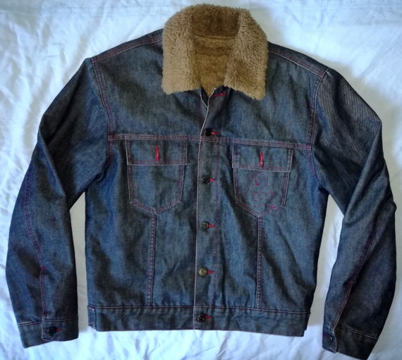 D G Dolce Gabbana Made in Italy Sherpa Lined Blue Denim Western