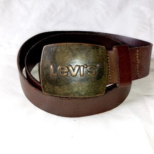 Levi strauss leather belt and buckle - Etsy 日本